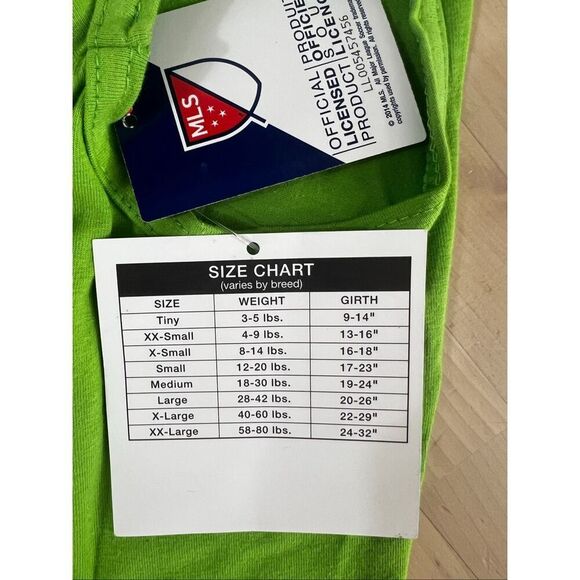 All Star Dogs Green T-Shirt Size L (28-42 Lbs. 20-26”Seattle Sounders FC Soccer - Picture 6 of 8